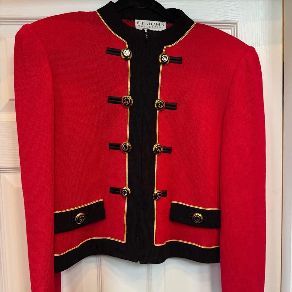 St. John Collection by Marie Gray Santana Knit jacket size medium like new